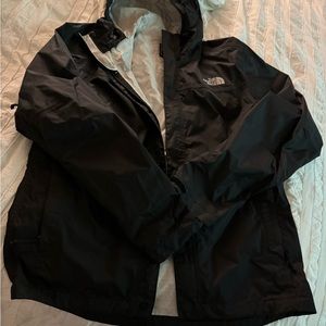North face hooded light rain jacket
